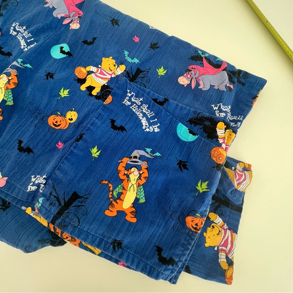 Disney Halloween Winnie the Pooh Blue Scrub Size large - Picture 6 of 7